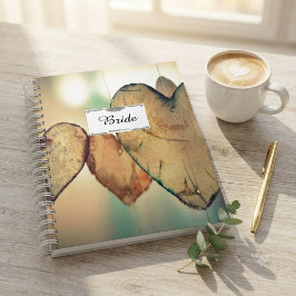 Espiral Caderno de Planejamento da Noiva com Corações Boke