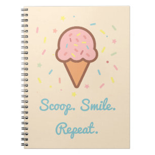 Espiral Caderno de Pontinhos de Sorvete – Scoop, Smile, Re