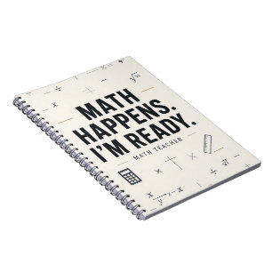 Espiral Caderno de Professor de Matemática Divertido Estou