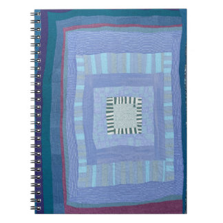 Espiral Caderno de quilt moderno azul