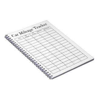 Espiral Caderno de Rastreamento de Quilometragem de Carro