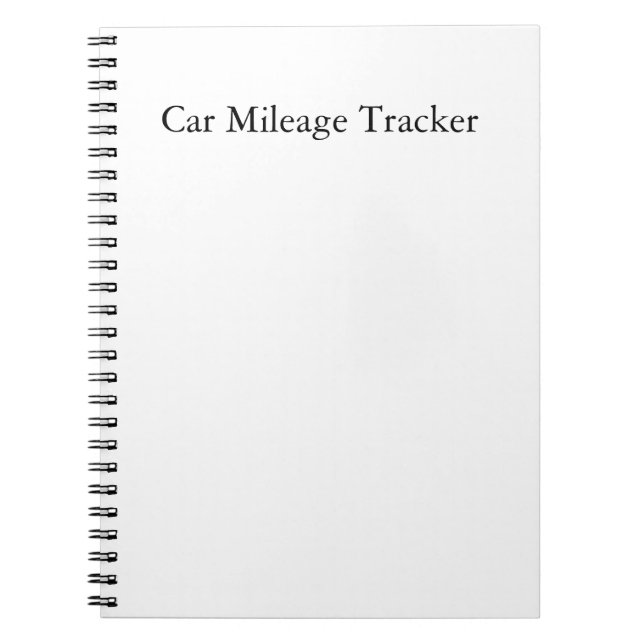 Espiral Caderno de Rastreamento de Quilometragem de Carro (Frente)