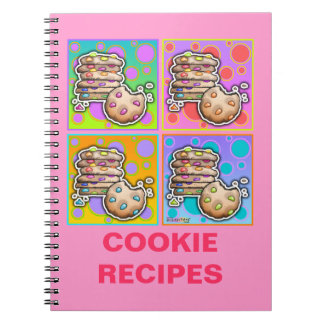 Espiral Caderno de Receitas de Biscoitos Pop Art