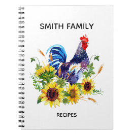 Espiral Caderno de receitas de cozinha personalizadas