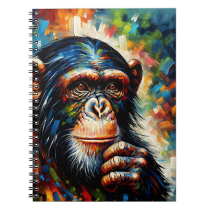 Espiral Caderno de Reflexão de Chimpanzé Vibrante