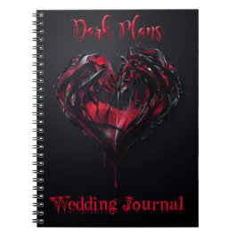 Espiral Caderno de Registro de Casamento Gótico