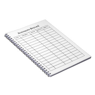 Espiral Caderno de Registro de Contas Razão