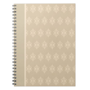 Espiral Caderno de Renda Bege e Creme