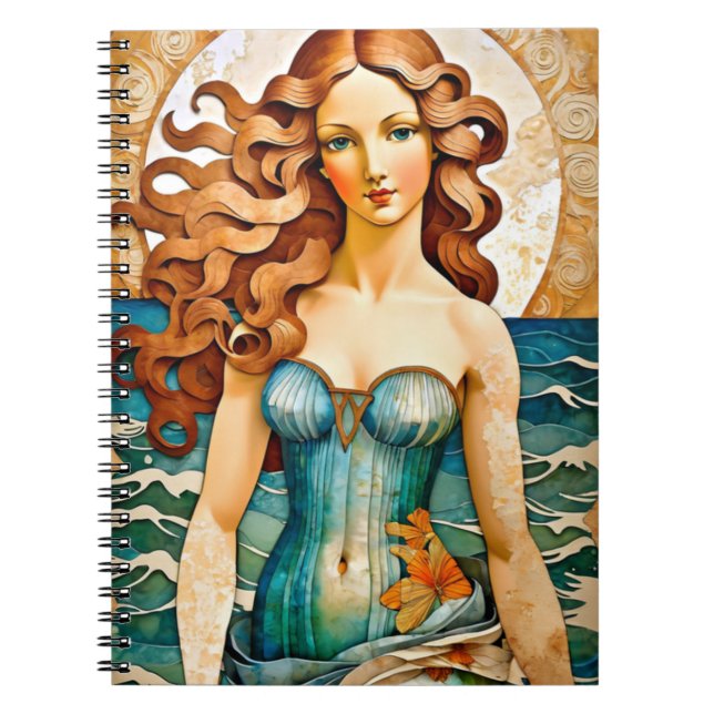 Espiral Caderno de retrato de boneca de papel de Vênus (Frente)