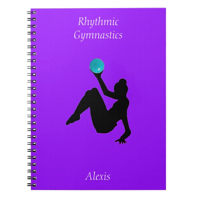 Espiral Caderno de Rotina de Bola de Ginástica Rítmica (Frente)
