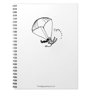 Espiral Caderno de salto de pára-quedas do artista de