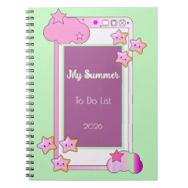 Espiral Caderno de telefone celular fofo para escola ou tr