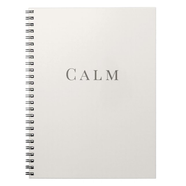 Espiral Caderno de Tipografia Mínima – Calmo (Frente)
