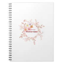 Caderno de Trevo Botânico Estético Floral