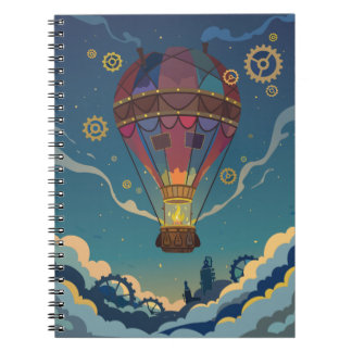 Espiral Caderno de viagem de balão de ar quente