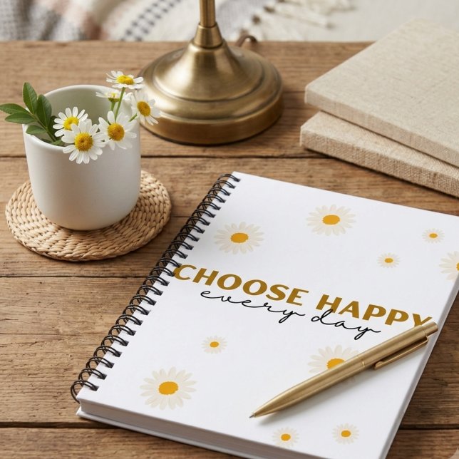 Espiral Caderno de vibrações florais de primavera. (Criador carregado)