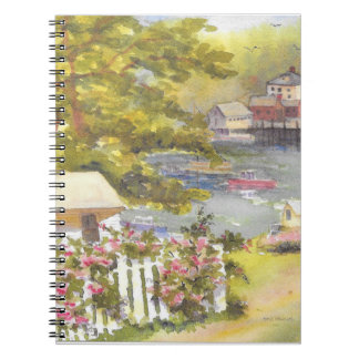 Espiral caderno de visualização stonington harbor