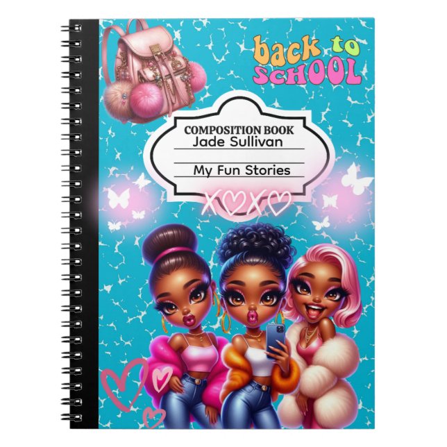 Espiral Caderno de Volta às Aulas (Personalizável) (Frente)