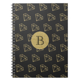 Espiral Caderno Diário Brilho Glamour Moderno Diamante Dou