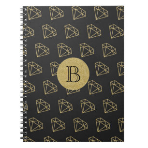 Espiral Caderno Diário Brilho Glamour Moderno Diamante Dou