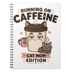 Espiral Caderno Diário da Mãe de Gato Engraçada que Funcio