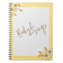 Caderno diário de livros de verão amarelo