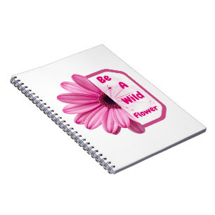 Espiral Caderno Diário Estético de Floral Rosa