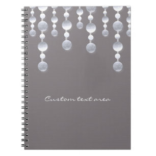 Espiral Caderno diário Grey Mirror Glam Glamour Chic
