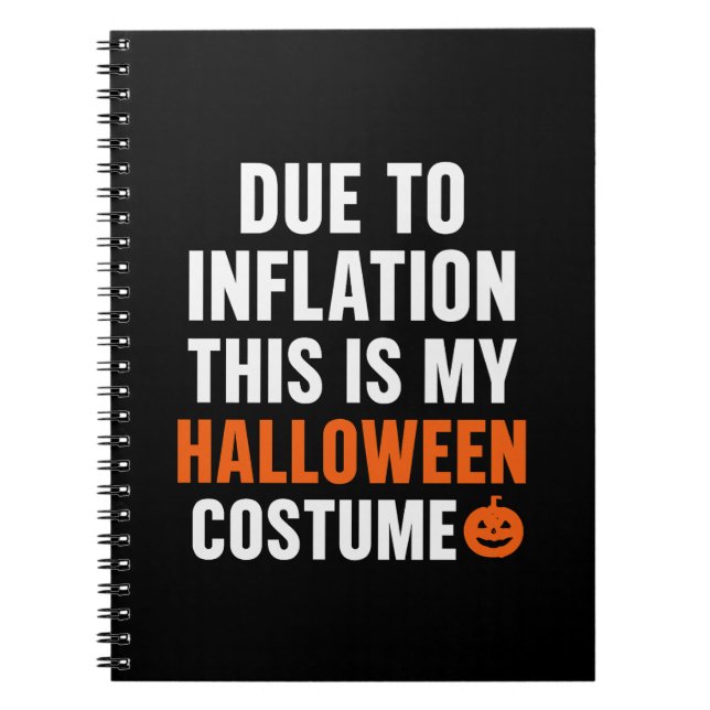 Espiral Caderno Divertido de Halloween – Devido à Inflação (Frente)