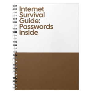 Espiral Caderno Divertido de Senhas da Internet
