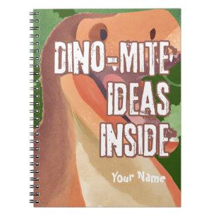 Espiral Caderno Divertido dos Dinossauros para Crianças Fi