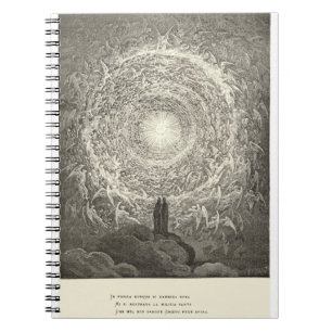 Espiral Caderno divino da comédia do vintage