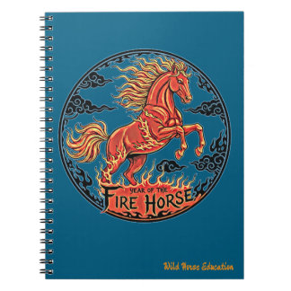 Espiral Caderno do Ano do Cavalo de Fogo