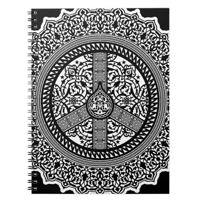 Espiral Caderno do Arabesque da paz (Frente)