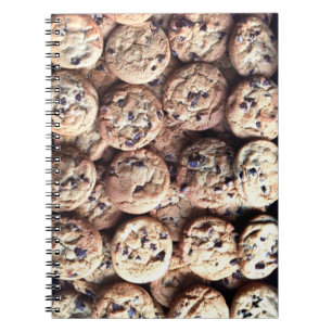 Espiral Caderno do biscoito dos pedaços de chocolate