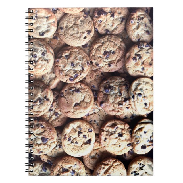 Espiral Caderno do biscoito dos pedaços de chocolate (Frente)