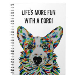 Espiral Caderno do Cão Corgi 16,5 cm x 22,2 cm