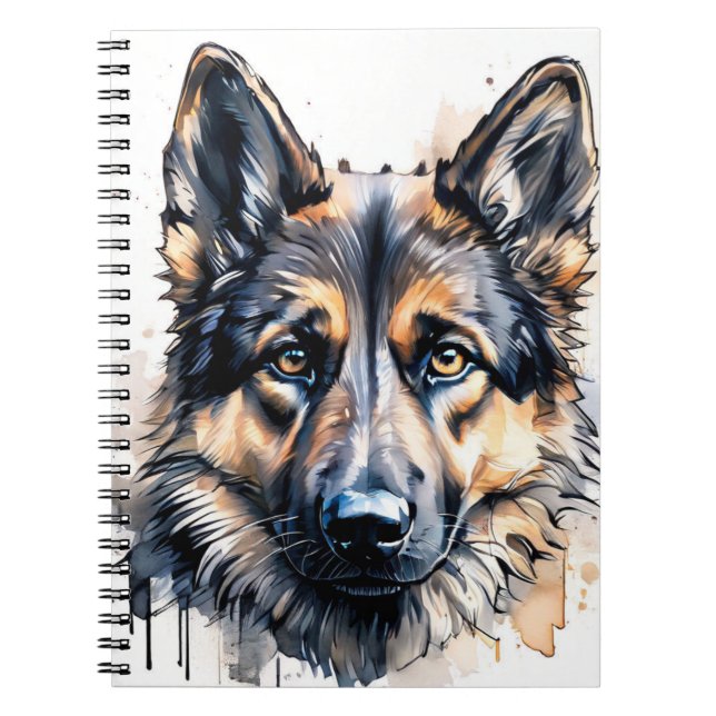 Espiral Caderno do Cão Pastor Alemão (Frente)