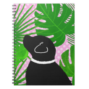 Espiral Caderno do Cão Preto da Ilha Tropical Verde