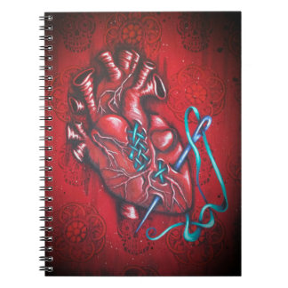 Espiral Caderno do coração do açúcar