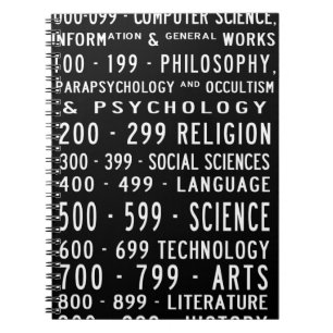 Espiral Caderno do decimal de Dewey