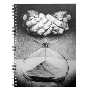 Espiral Caderno do desenho de lápis da ampulheta do "temp