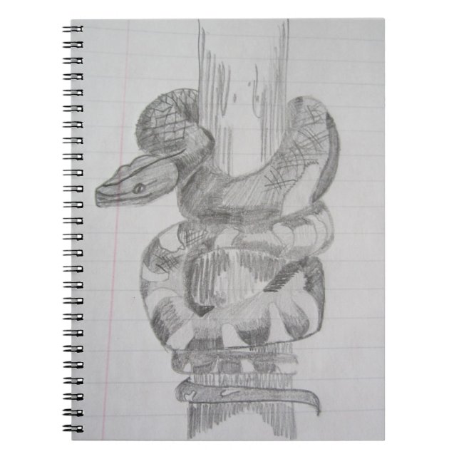 Espiral Caderno do desenho de lápis do cobra (Frente)