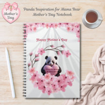 Caderno do Dia das Mães Panda Inspiração Mamãe Urs