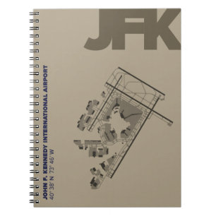 Espiral Caderno do diagrama do aeroporto de John F.