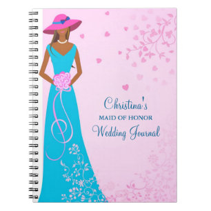 Espiral Caderno do Diário da madrinha de casamento do