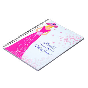 Espiral Caderno do Diário do casamento da madrinha de