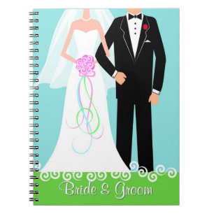 Espiral Caderno do Diário do planejador do casamento da