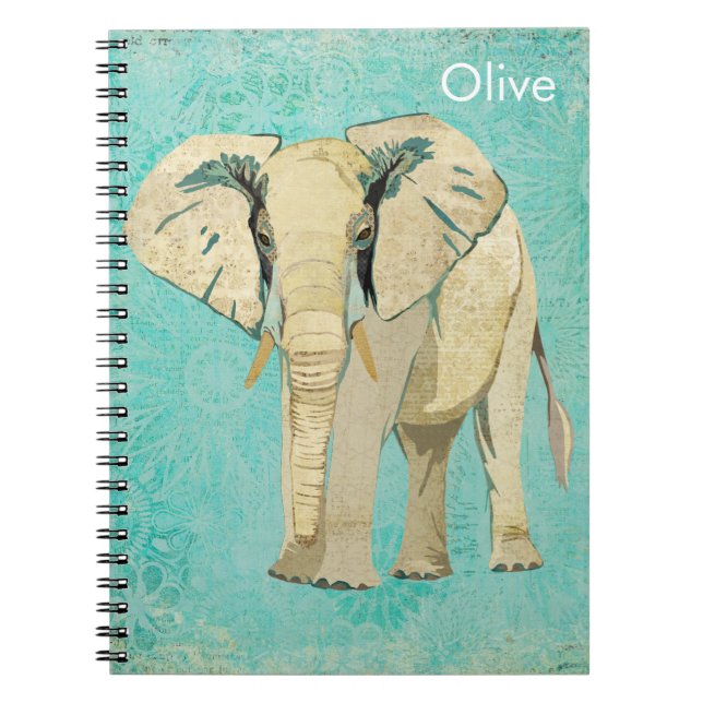 Espiral Caderno do elefante branco (Frente)