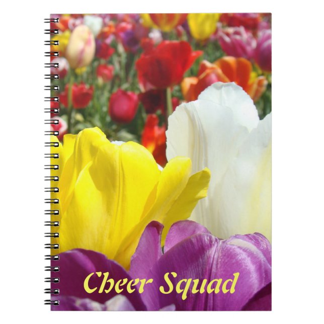 Espiral Caderno do Esquadrão de Animação Flores de Tulipa  (Frente)